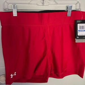 Under Armour Compression Shorts Ladies Size XL Red